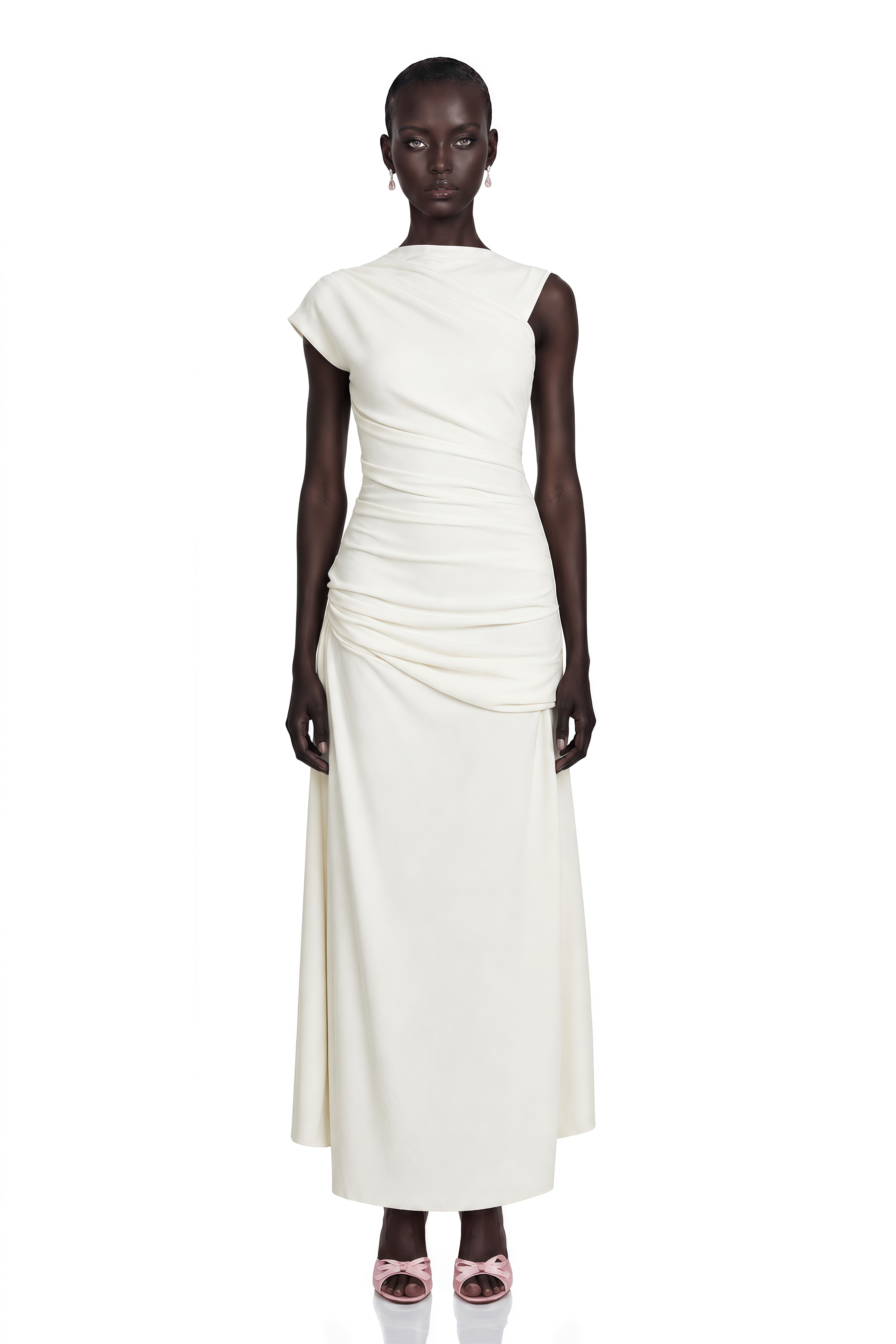 Lanetta Jersey-Knit Draped Maxi Dress