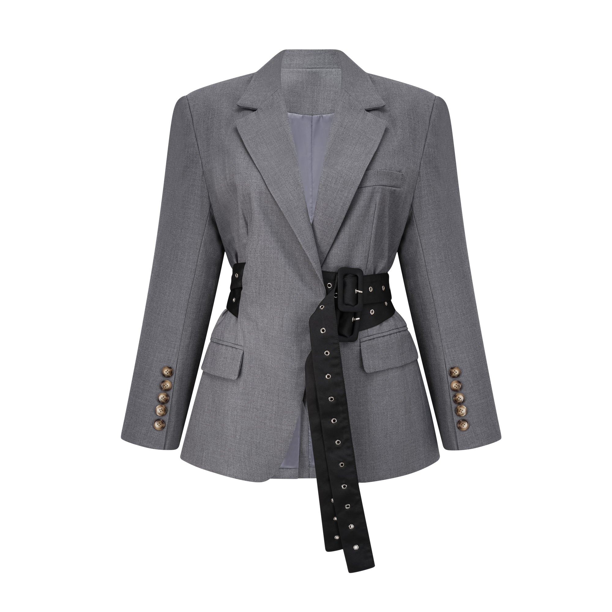 Belted-Waist Blazer