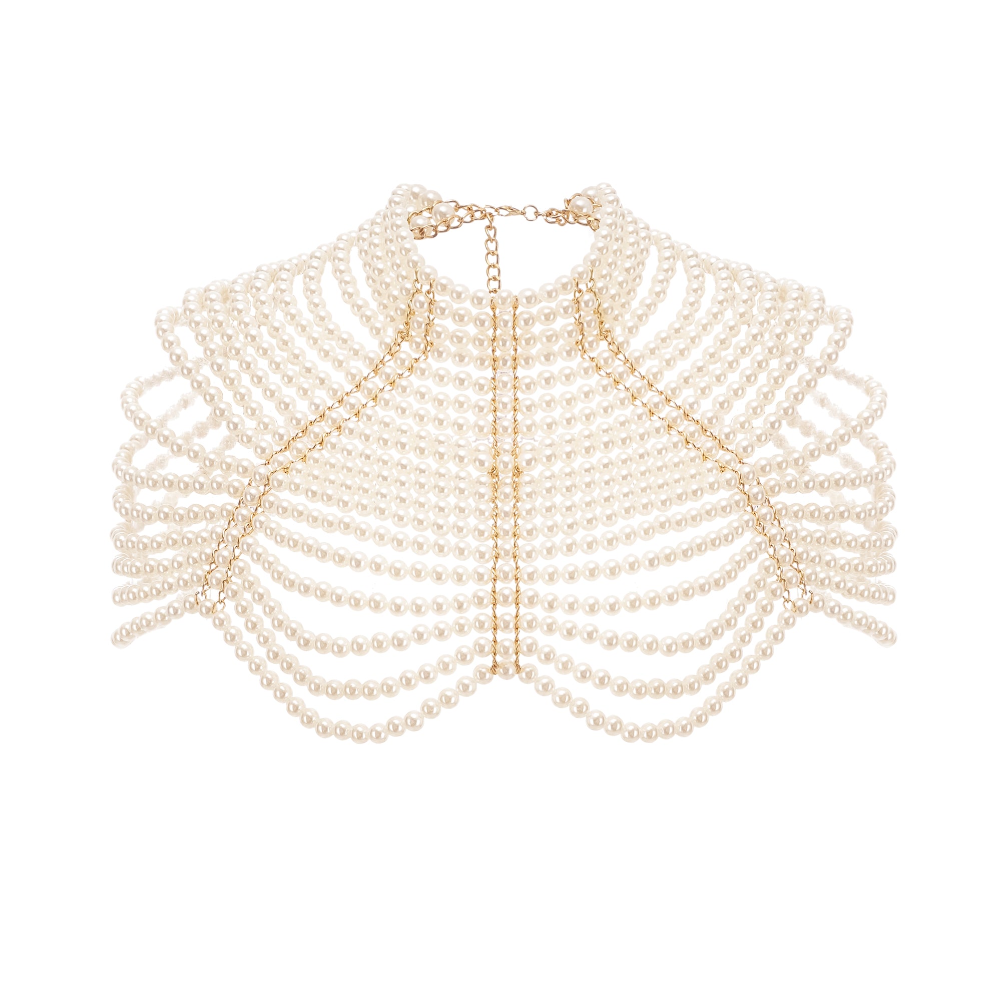 Pauline faux-pearl shawl