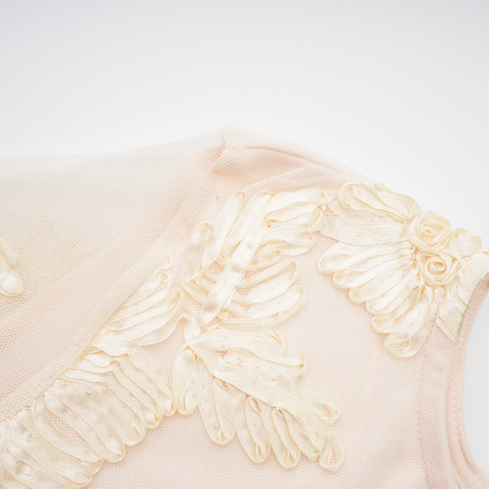 Nalini Floral-Embroidered Open-Back Dress