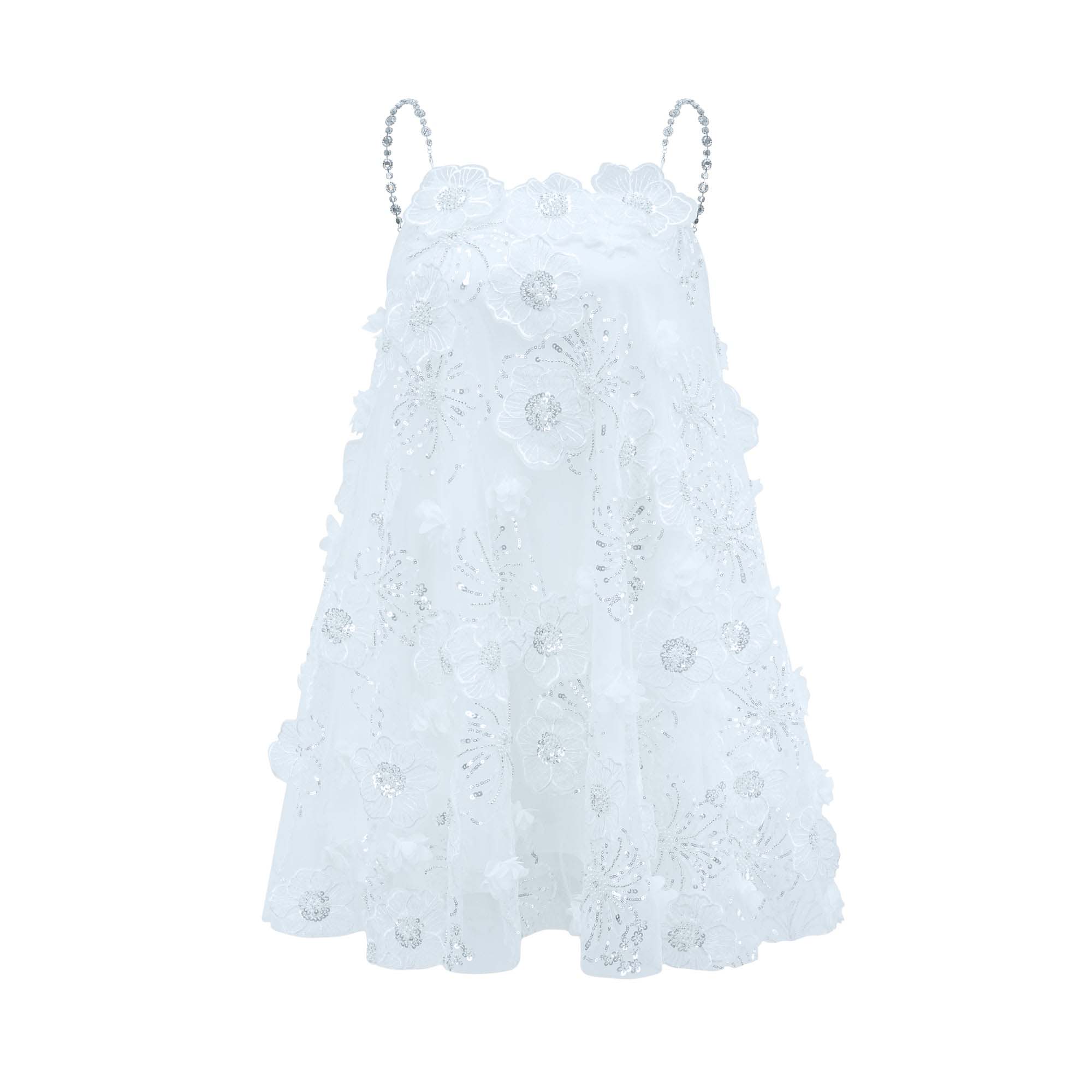 Suzette Crystal-Embellished Floral Mini Dress
