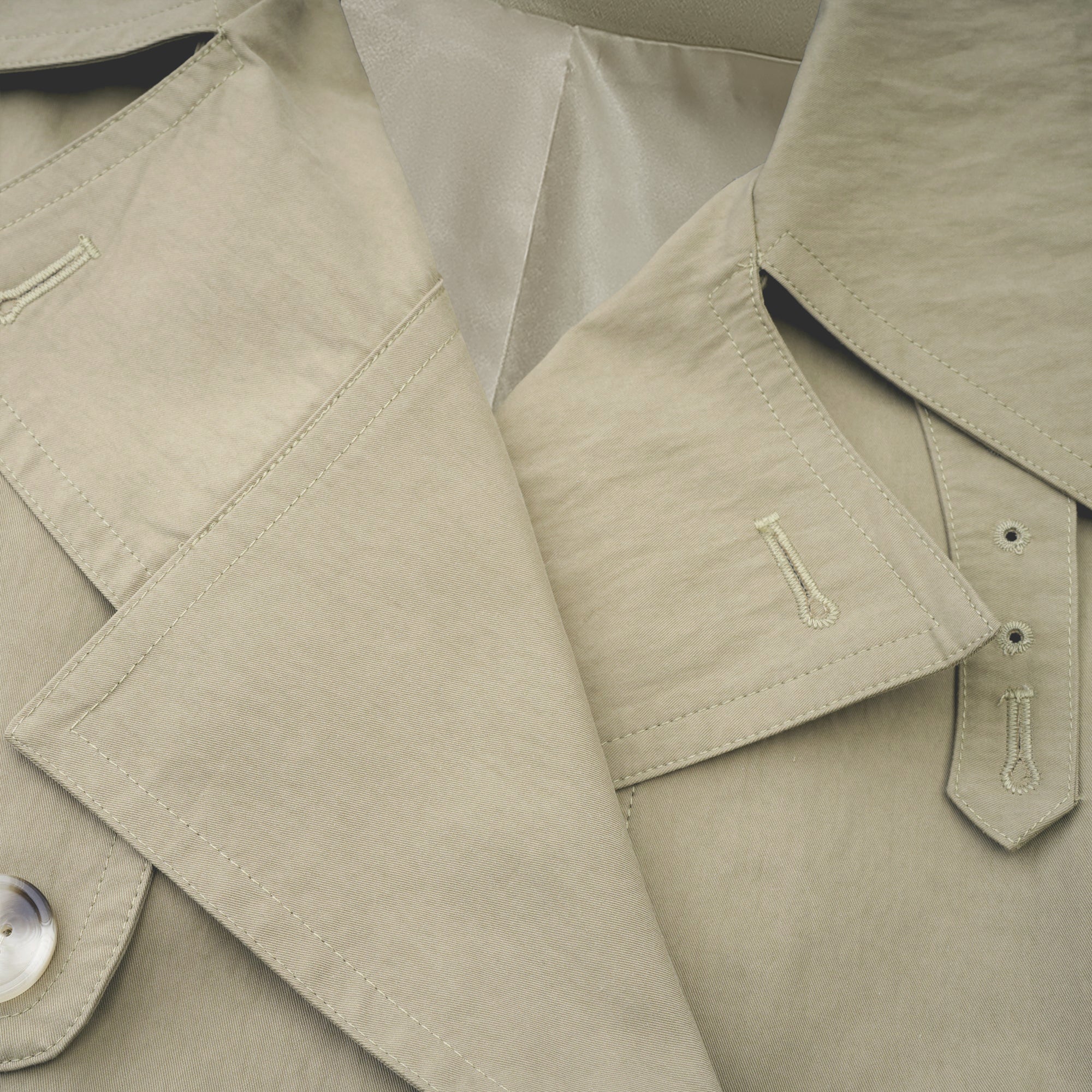 Justine belted-waist trench coat