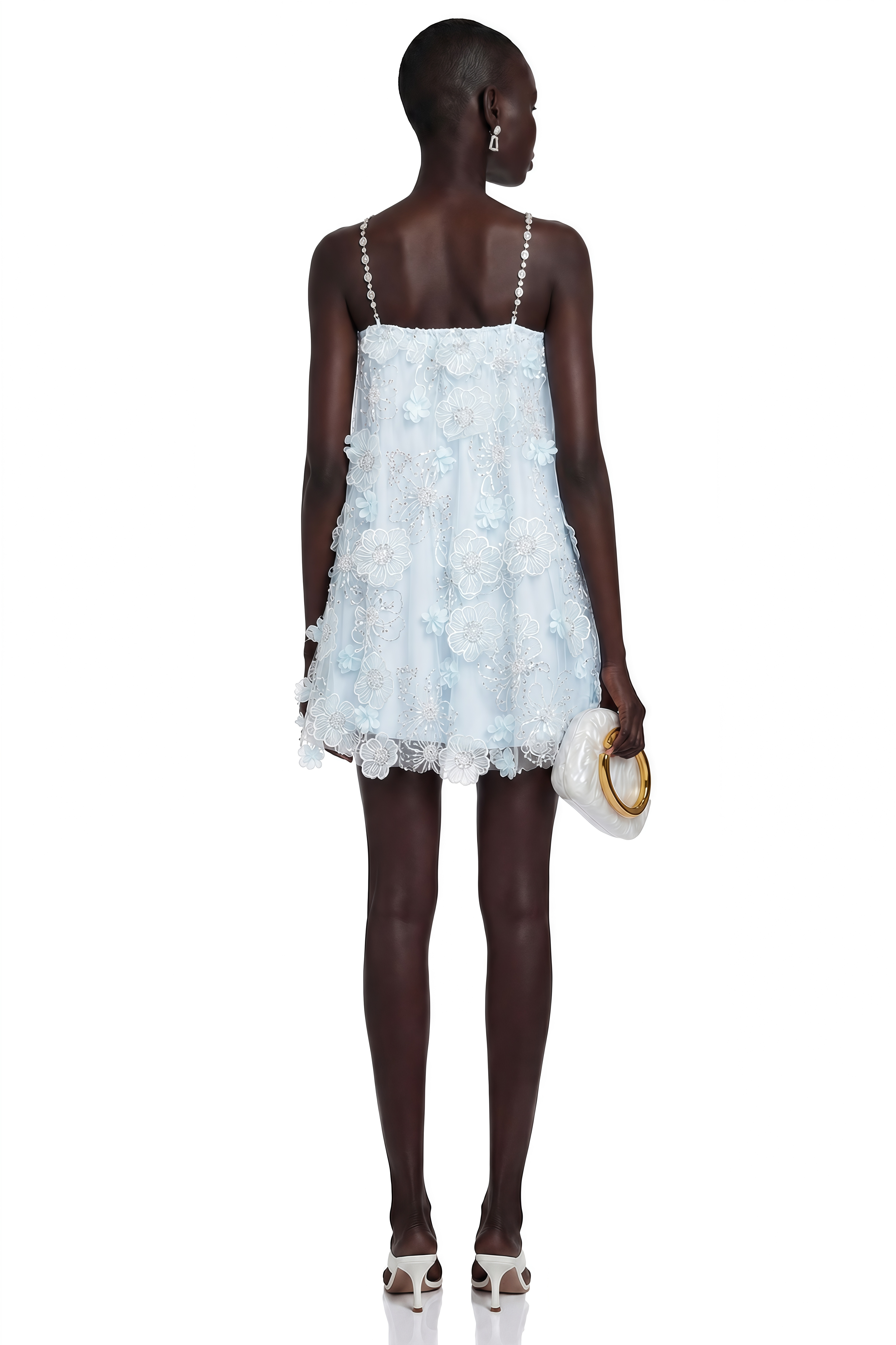 Suzette Crystal-Embellished Floral Mini Dress