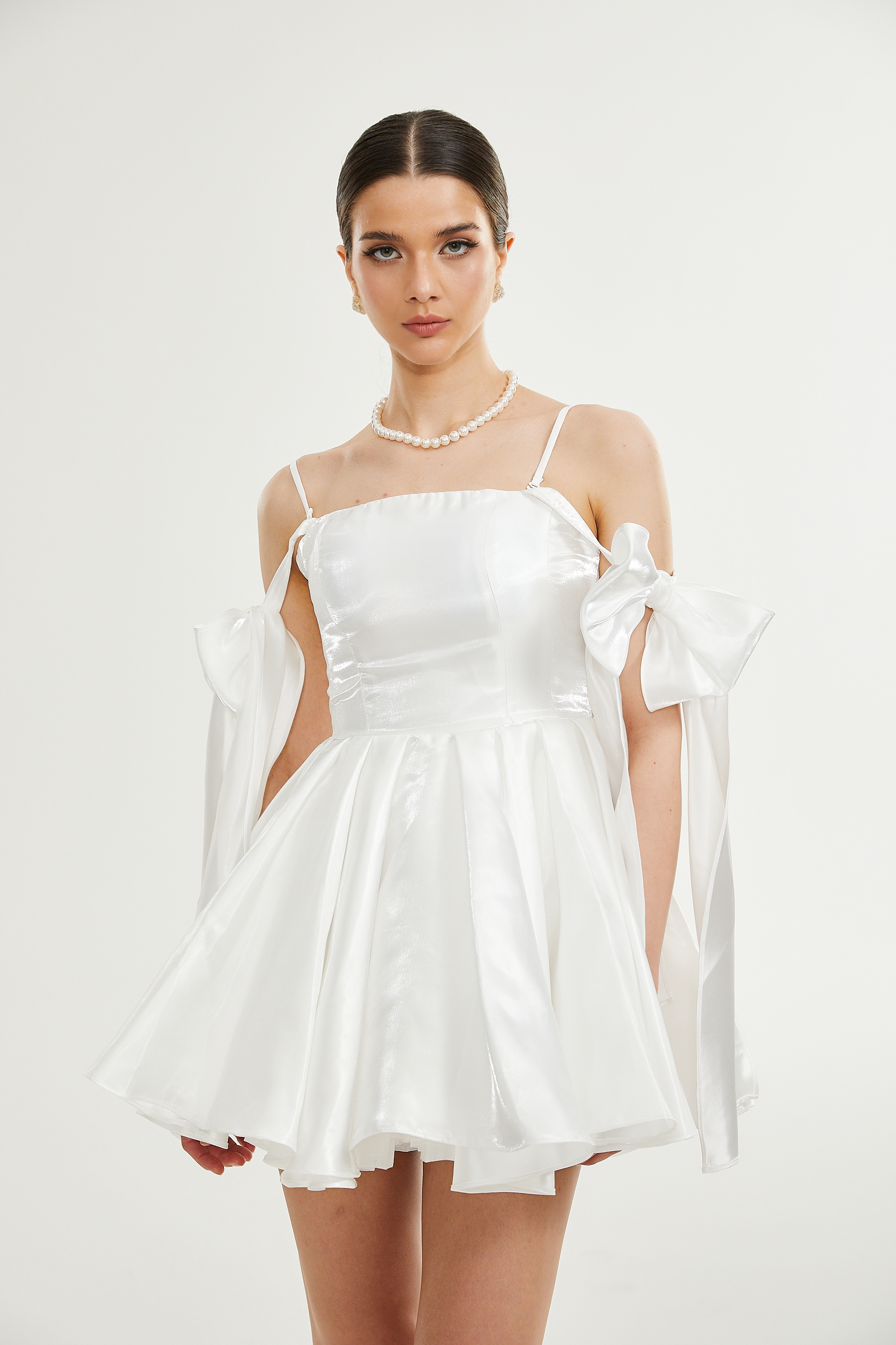 Catiana Bow-Detail Flared Dress