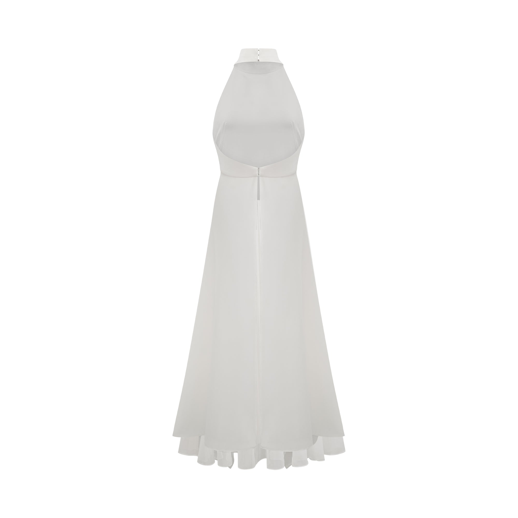 Inés halterneck layered long dress