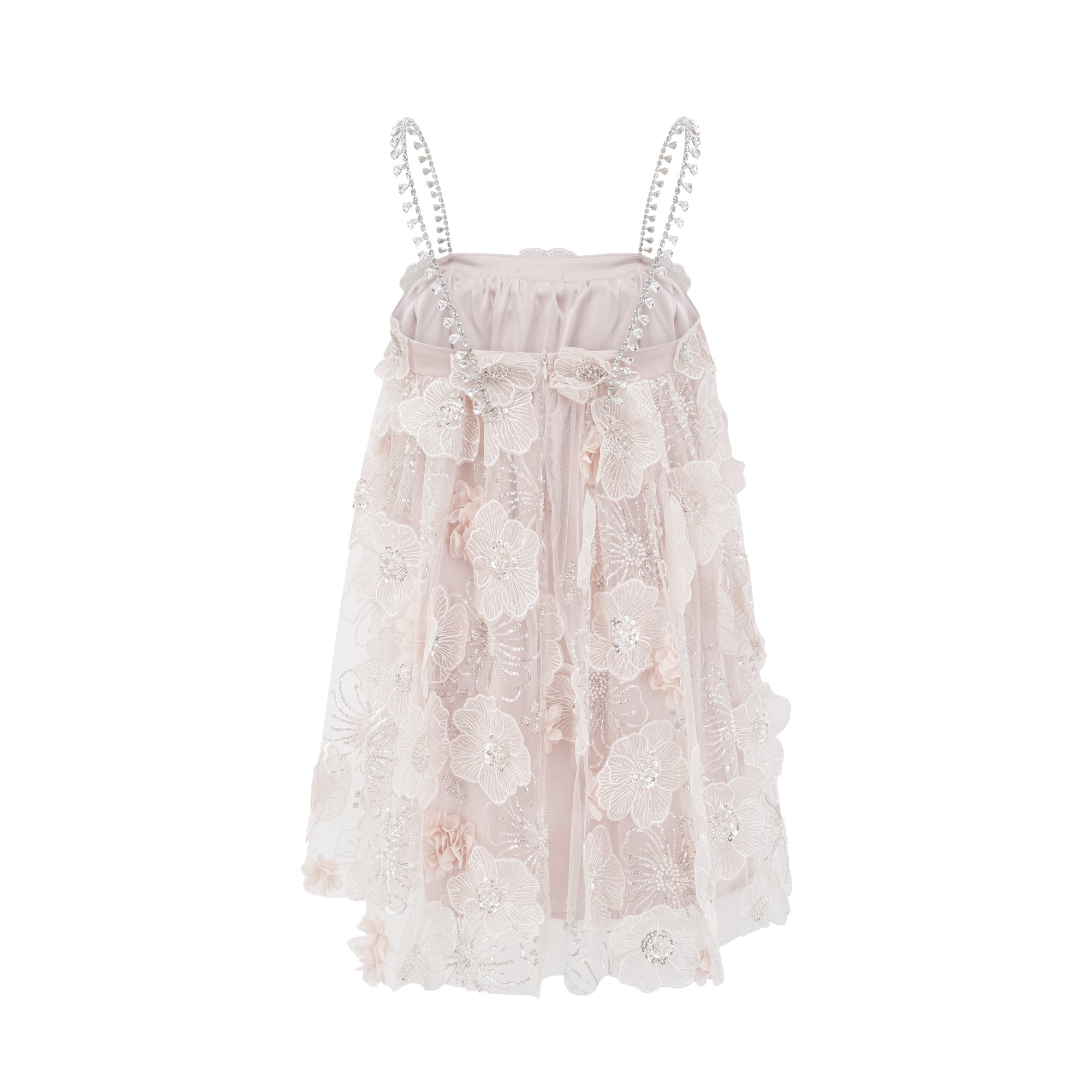 Valérie Crystal-Embellished Floral Mini Dress