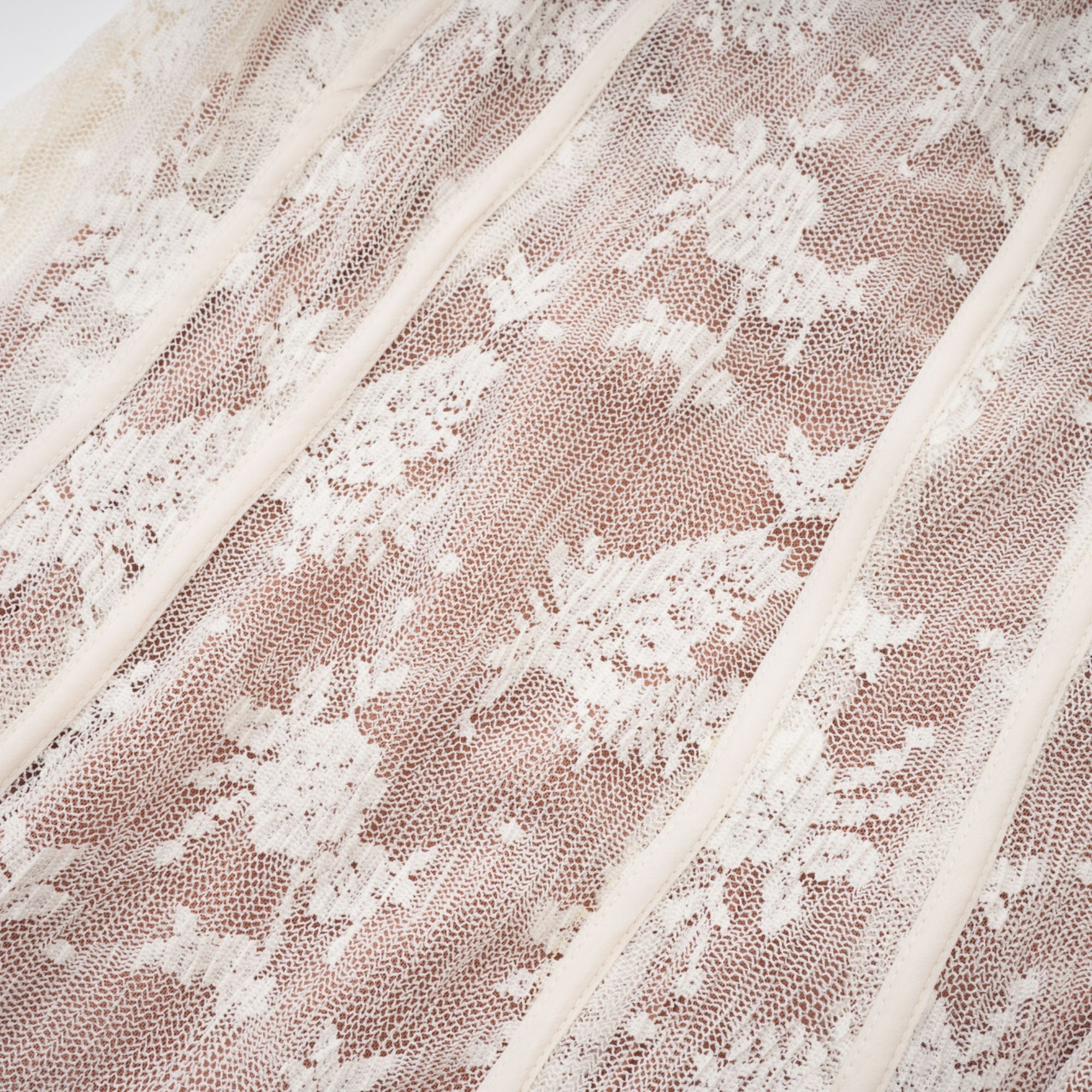 Marlene White Flared Lace Maxi Dress