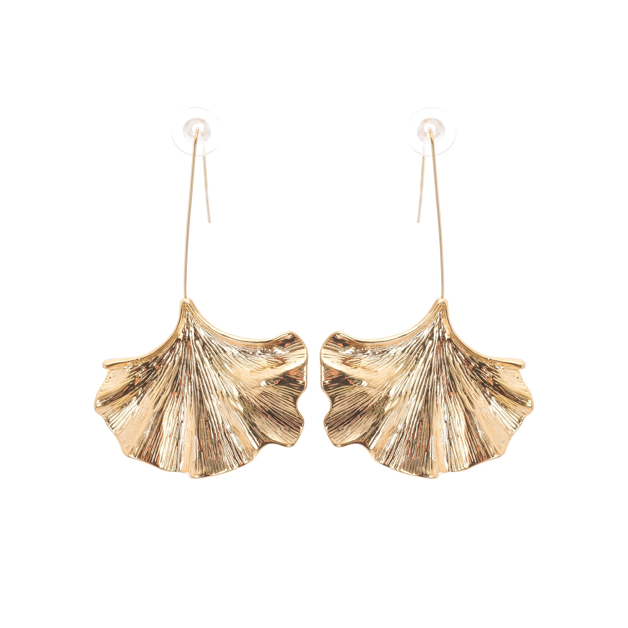 Juliet gold ginkgo drop earrings