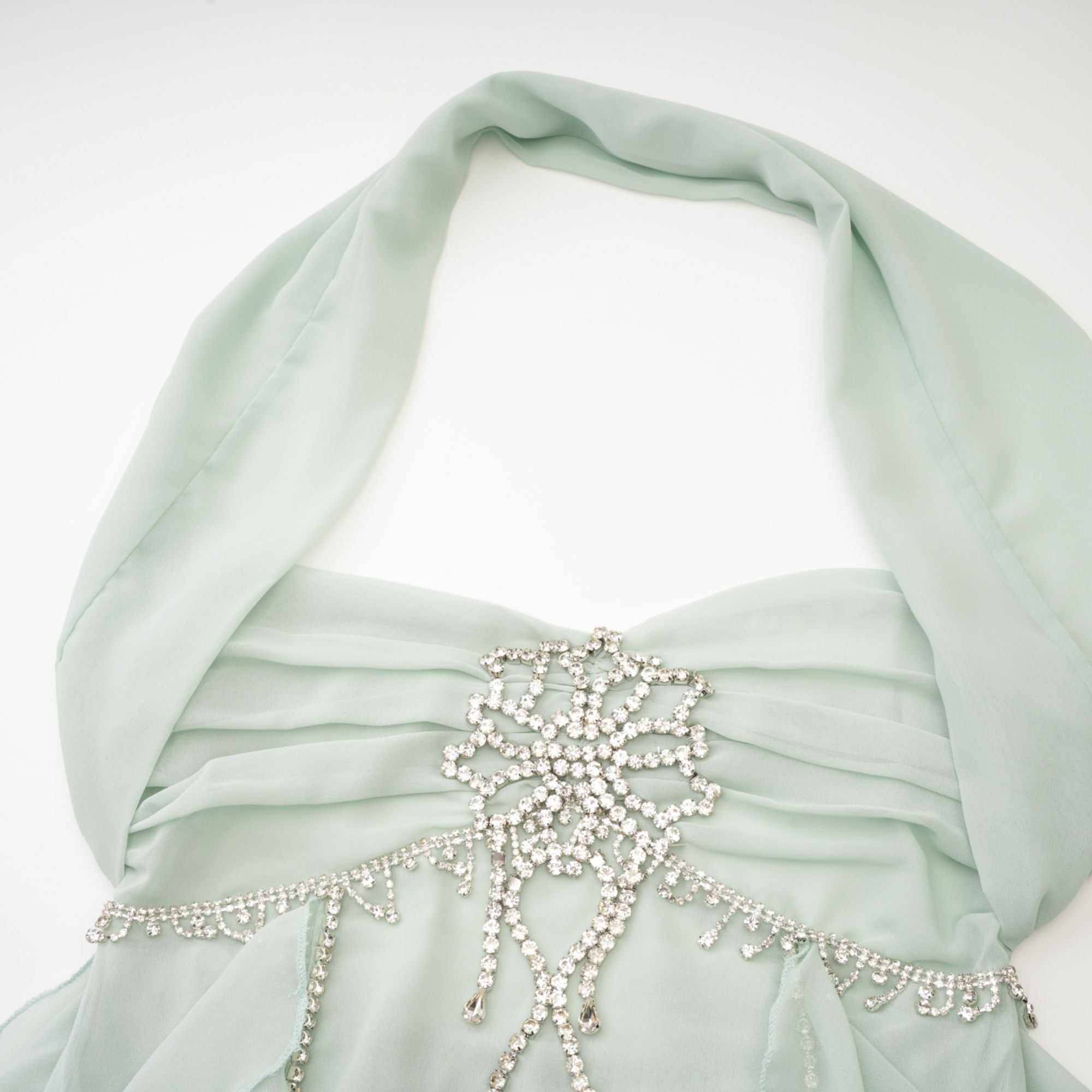 Salilah Embellished Ruffled Midi Dress