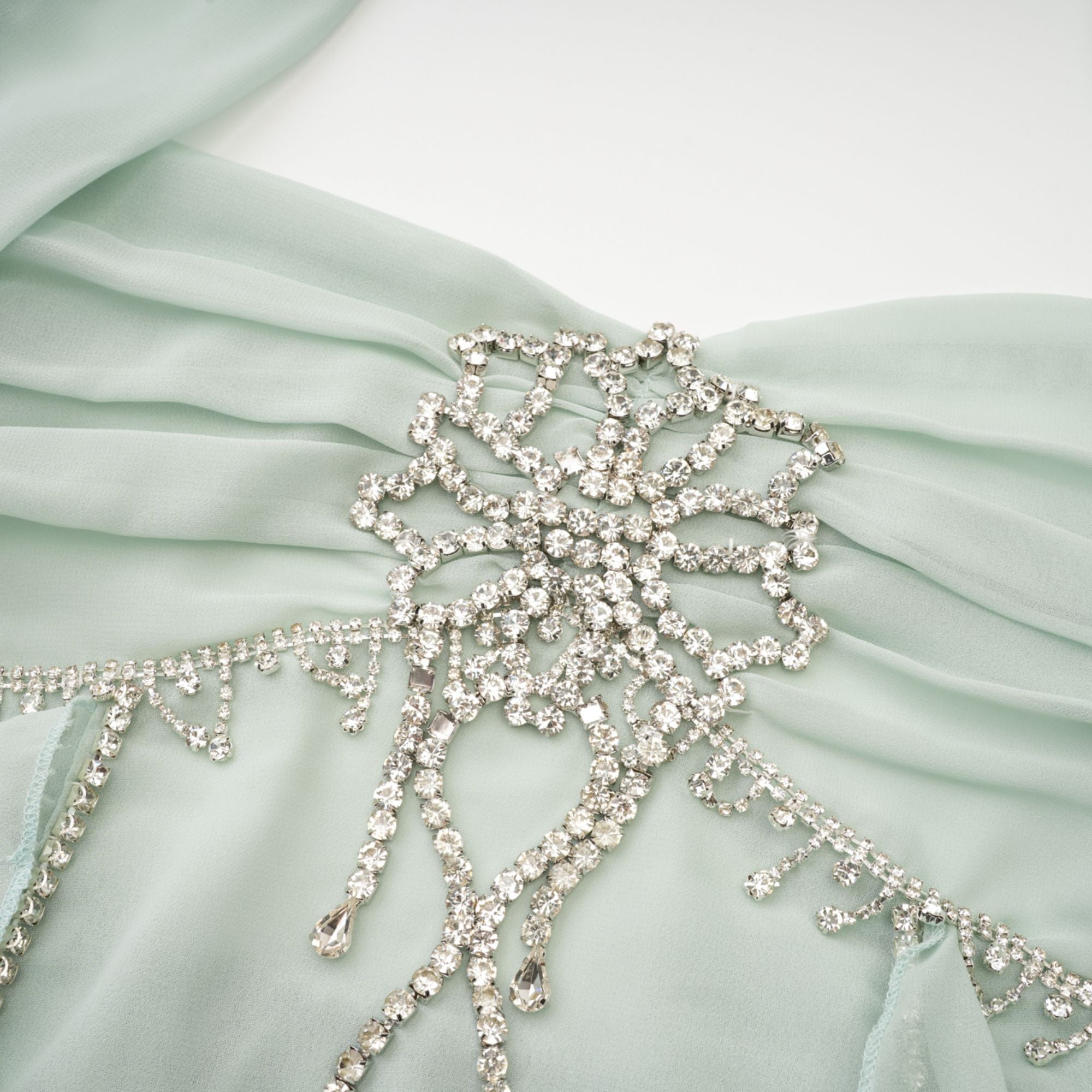 Salilah Embellished Ruffled Midi Dress