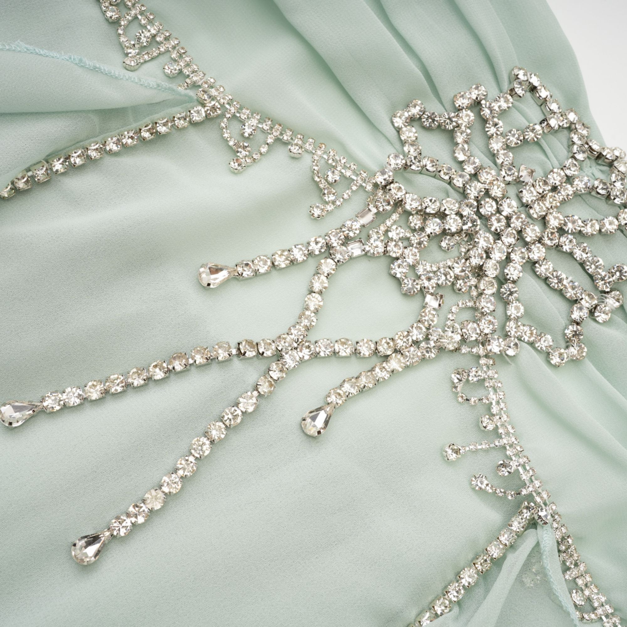 Salilah Embellished Ruffled Midi Dress